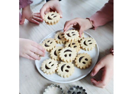 Smile Emporte-pièces Cannelés en Inox pour Biscuits Fourrés Ø5cm 2 Pcs