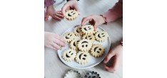 Smile Koekjesvormpjes van RVS met Kartelrand voor Koekjes Ø5cm 2 stuks