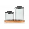 Voir la slide Impact Pot à Lait et Sucrier Verre Gris avec Couvercle + Plateau Bois