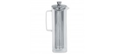 Long Island Theepot van Helder Glas met Afschroefbaar RVS Filter 1,5L