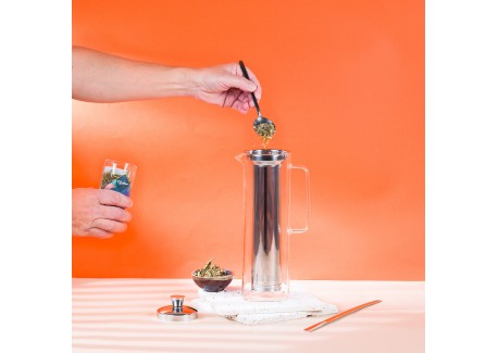Long Island Théière en Verre Transparent avec Filtre Inox Dévissable 1