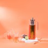 Zie dia Long Island Theepot van Helder Glas met Afschroefbaar RVS Filter 1,5L