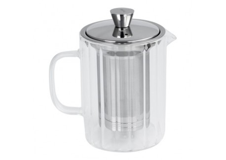 Breakfast Théière en Verre Transparent avec Filtre Inox Dévissable 0,8