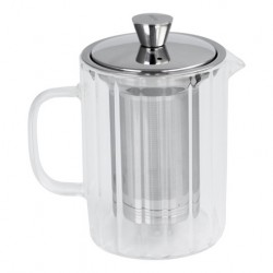 Breakfast Théière en Verre Transparent avec Filtre Inox Dévissable 1,2