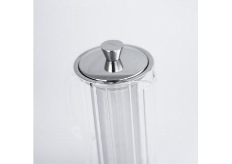 Breakfast Théière en Verre Transparent avec Filtre Inox Dévissable 1,2