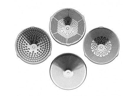 Profi RVS Passeerzeef 20 cm met 4 schijven  (1 mm, 2 mm, 3 mm , 5 mm)
