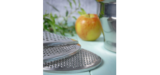 Profi RVS Passeerzeef 20 cm met 4 schijven  (1 mm, 2 mm, 3 mm , 5 mm)
