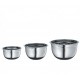 Set of 3 RVS Antislip Mengkom 16, 20 et 24 cm