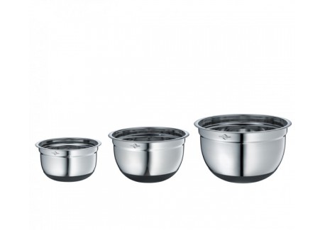 Set of 3 RVS Antislip Mengkom 16, 20 et 24 cm