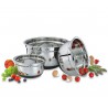 Voir la slide Set 3 Culs de Poule Bols Inox Gradués Antidérapants 16, 20 et 24 cm -S