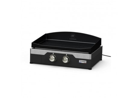 Plancha Électrique Signature Allure Fonte Emaillée 260 Duo Noire 60x40