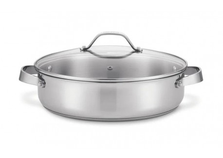 Cicla 3 Gerecycleerde RVS Sauteerpan met Deksel 28 cm 5,1 l