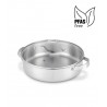 Voir la slide Cicla 3 Sauteuse Inox Recyclé avec Couvercle en Verre 28 cm 5,1 l