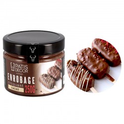 Enrobage/Glaçage Cacao aux Eclats de Noisette et Biscuit Façon Rocher