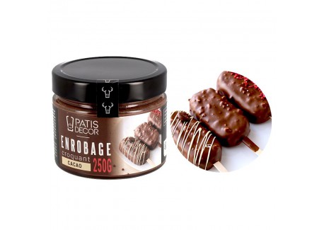 Enrobage/Glaçage Cacao aux Eclats de Noisette et Biscuit Façon Rocher