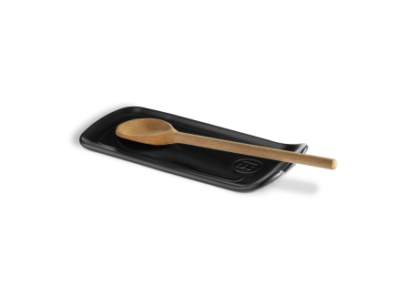 Rechthoekige Keramische Lepelhouder 23x10,5 cm Mat Zwart Truffe