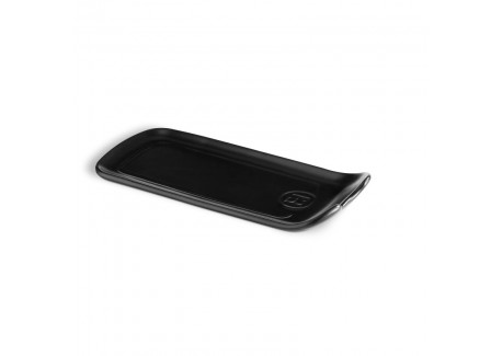 Repose Cuillère Céramique Rectangulaire 23x10,5 cm Noir Mat Truffe