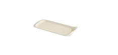 Repose Cuillère Céramique Rectangulaire 23x10,5 cm Argile Blanc Cassé