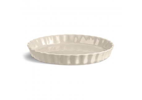 Ronde keramische taartvorm 28x4 cm 1,4 L Argile Gebroken Wit