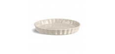 Ronde keramische taartvorm 28x4 cm 1,4 L Argile Gebroken Wit
