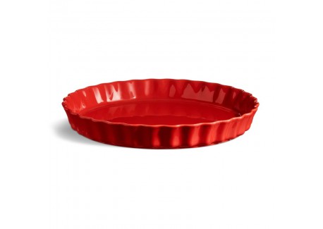 Plat à Tarte Rond Céramique 28x4 cm 1,4 L Rouge Grand Cru