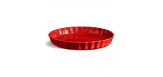 Ronde keramische taartvorm 28x4 cm 1,4 L Grand Cru Rood