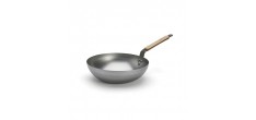 Mineral B Stalen Wok 28 cm met Houten Handvat