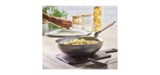 Mineral B Wok en Acier 28 cm avec Poignée en Bois