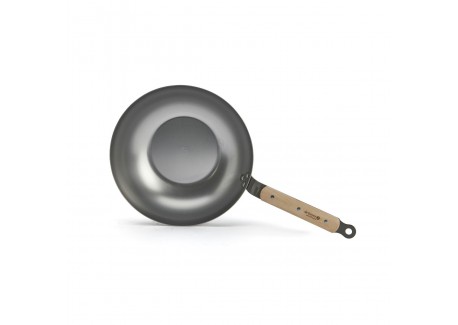 Mineral B Wok en Acier 28 cm avec Poignée en Bois