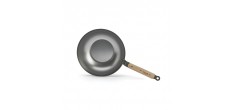 Mineral B Stalen Wok 28 cm met Houten Handvat