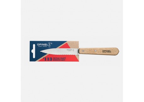 N°113 Cranté Couteau Universel Lame Dents Fines Inox 10 cm