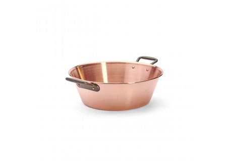 Koperen Jamkom met Handvatten 38 cm 9L
