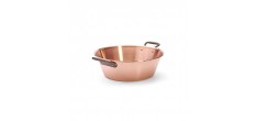 Bassine à Confiture en Cuivre avec Poignées 38 cm 9L