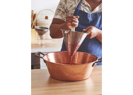 Bassine à Confiture en Cuivre avec Poignées 38 cm 9L