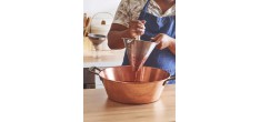 Bassine à Confiture en Cuivre avec Poignées 38 cm 9L