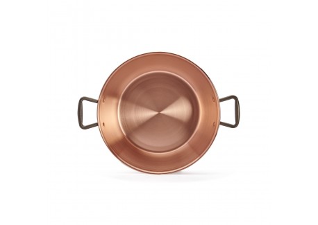 Bassine à Confiture en Cuivre avec Poignées 38 cm 9L