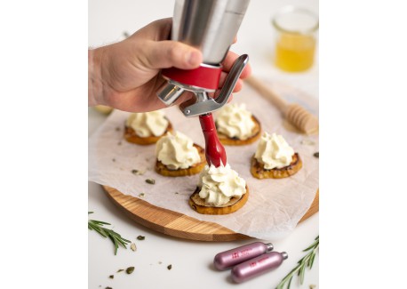 Gourmet Whip Plus 1L RVS Slagroomsifon + 3 Spuitmonden