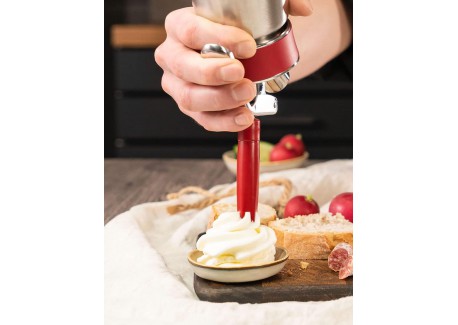 Douille Cannelée Rouge pour Siphon de Cuisine Gourmet/Thermo Whip Plus