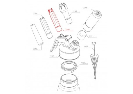Gekarteld Spuitmondje voor Slagroomsifon Gourmet/Thermo Whip Plus