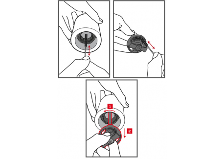 Isen Handmatige Lijnzaadmolen van Natuurlijk Hout en RVS 13 cm