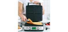 Elite Gaufrier Inox Gaufres Belges Plaques 4x6 + Plaques 7x7