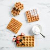 Zie dia Elite RVS Wafelijzer Belgische Wafels Plaat 4x6 + Plaat 7x7