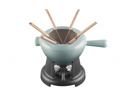 Service à Fondue Savoyarde et Bourguignonne Fonte Emaillée Bleu Sea Sa