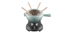 Service à Fondue Savoyarde et Bourguignonne Fonte Emaillée Bleu Sea Sa