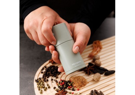 Spice Mill Moulin à Muscade et à Epices Vert Sauge Mat 12 cm 