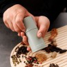Zie dia Spice Mill Nootmuskaat en Kruidenmolen Mat Saliegroen 12 cm