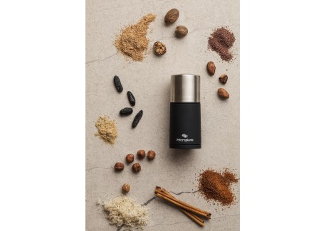 Spice Mill Nootmuskaat en Kruidenmolen Mat Zwart 12 cm