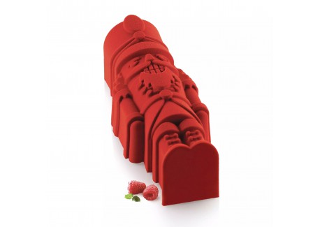 3D Siliconen Bakvorm Nutcracker Kerstlog 1000