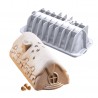 Zie dia 3D Siliconen Bakvorm Winter Cottage Kerstlog 1100