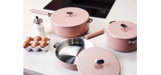 La Merveilleuse Couvercle Inox Rose Guimauve 16 cm 
